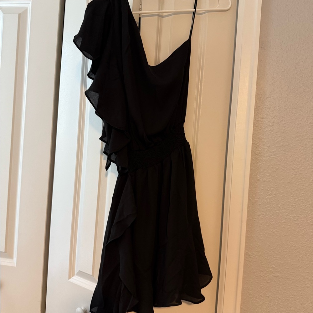 Krisa side ruffle mini dress revolve brand